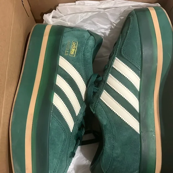 adidas gazelle silver green womens adidas Gazelle Stack Shoes - Womens main image 0